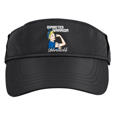 Diabetes Warrior Unbreakable Diabetes Awareness Adult Drive Performance Visor