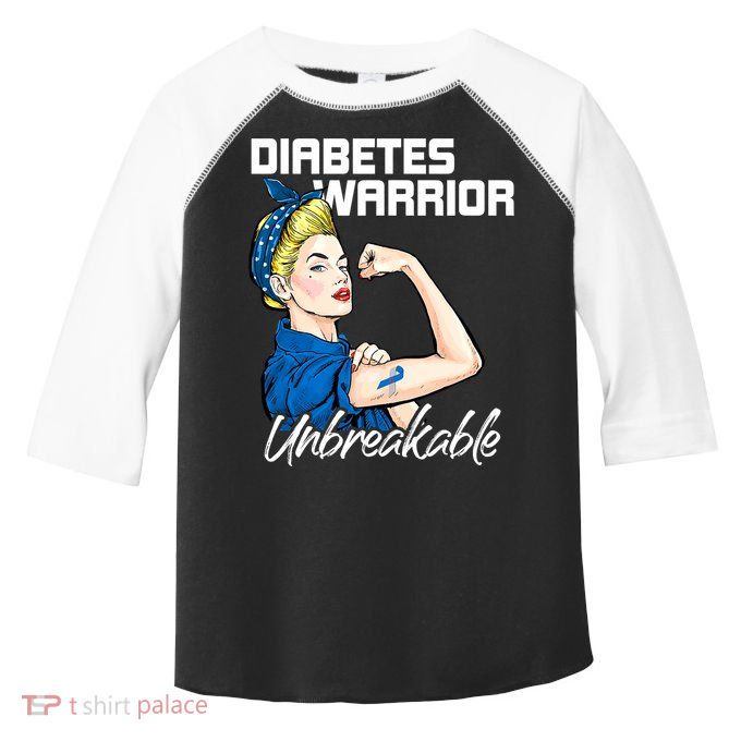 Diabetes Warrior Unbreakable Diabetes Awareness Toddler Fine Jersey T-Shirt