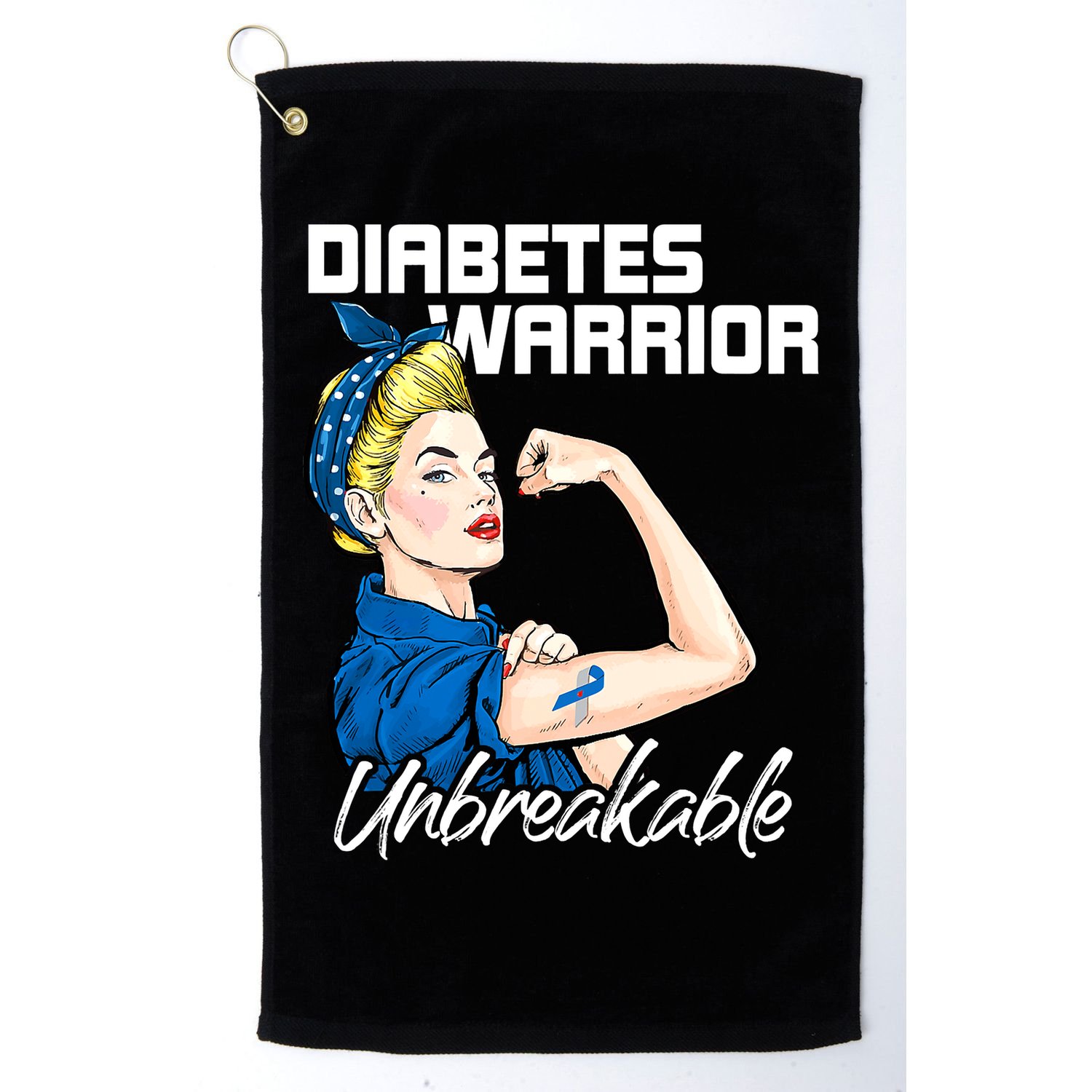 Diabetes Warrior Unbreakable Diabetes Awareness Golf Towel