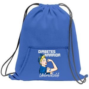 Diabetes Warrior Unbreakable Diabetes Awareness Sweatshirt Cinch Pack Bag