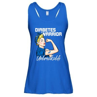 Diabetes Warrior Unbreakable Diabetes Awareness Ladies Essential Flowy Tank