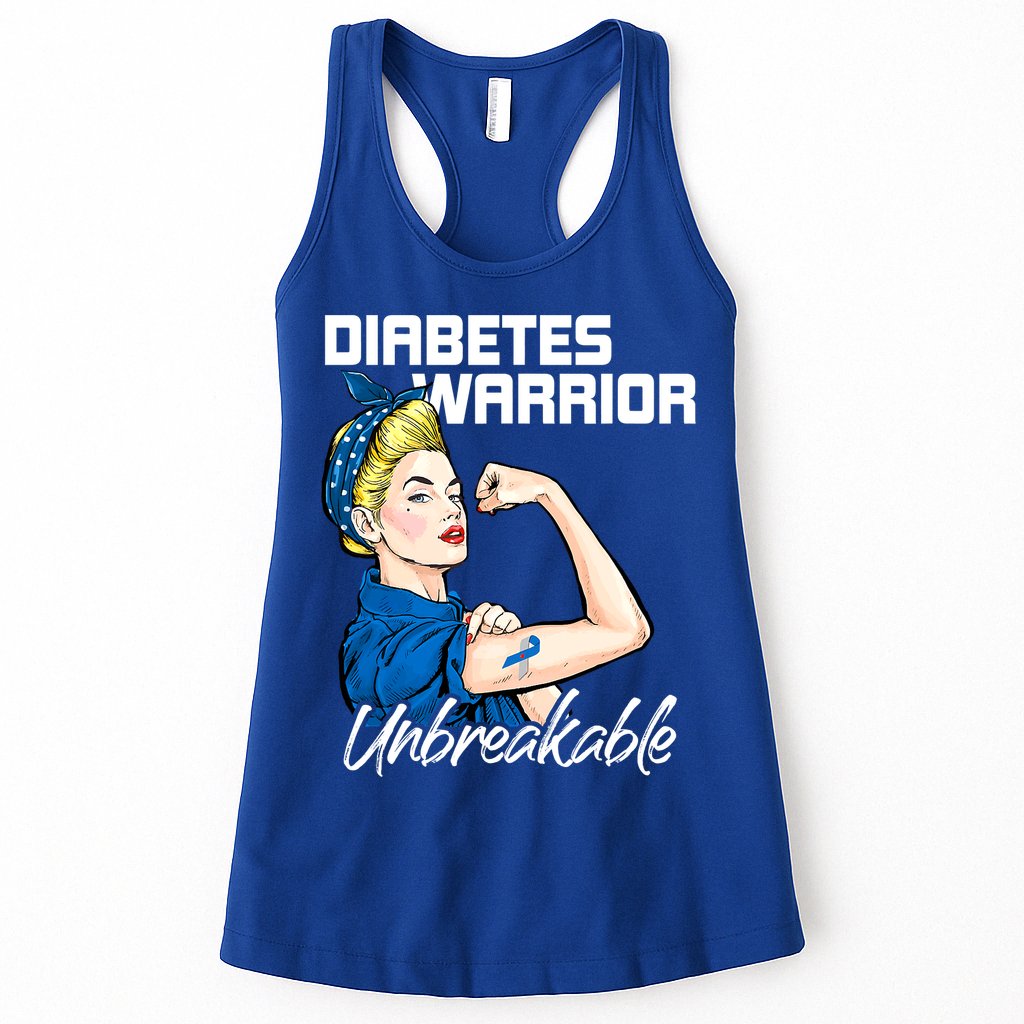 Diabetes Warrior Unbreakable Diabetes Awareness Womens Tank Top