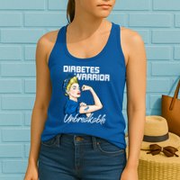 Diabetes Warrior Unbreakable Diabetes Awareness Womens Tank Top