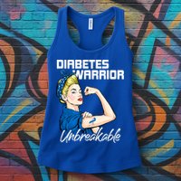 Diabetes Warrior Unbreakable Diabetes Awareness Womens Tank Top