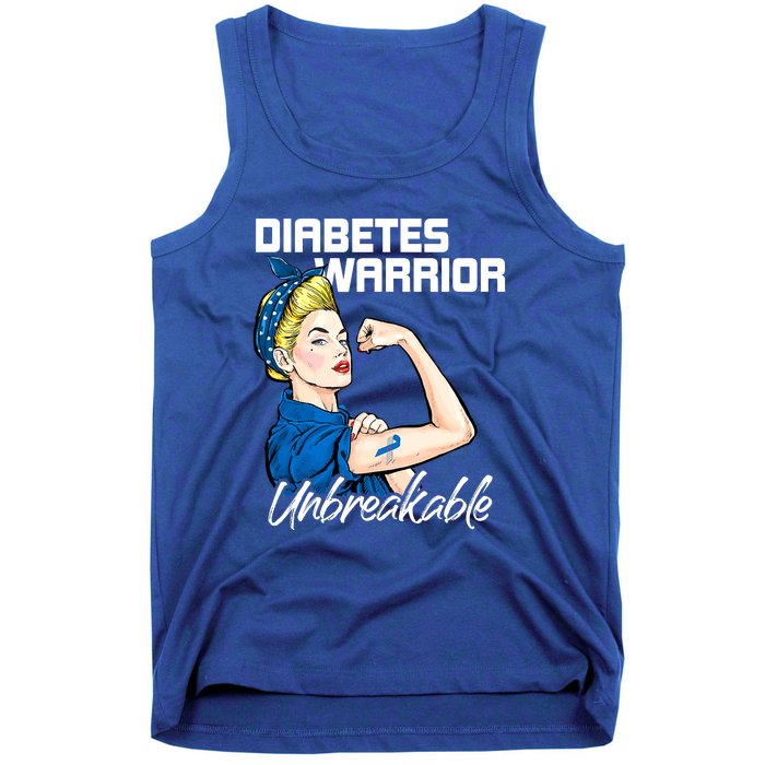 Diabetes Warrior Unbreakable Diabetes Awareness Tank Top