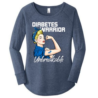 Diabetes Warrior Unbreakable Diabetes Awareness Women's Perfect Tri Tunic Long Sleeve Shirt