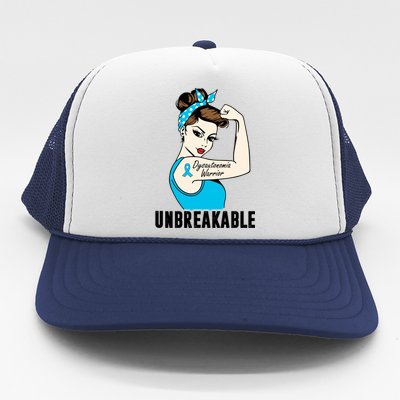 Dysautonomia Warrior Unbreakable Perfect Strong Gift Trucker Hat