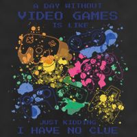 Day Without Video Games No Clue 7 Panel Mesh Trucker Snapback Hat