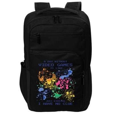 Day Without Video Games No Clue Impact Tech Backpack