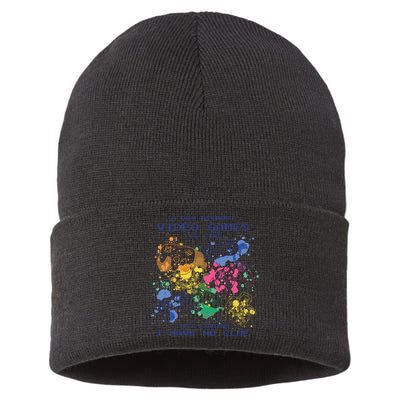 Day Without Video Games No Clue Sustainable Knit Beanie