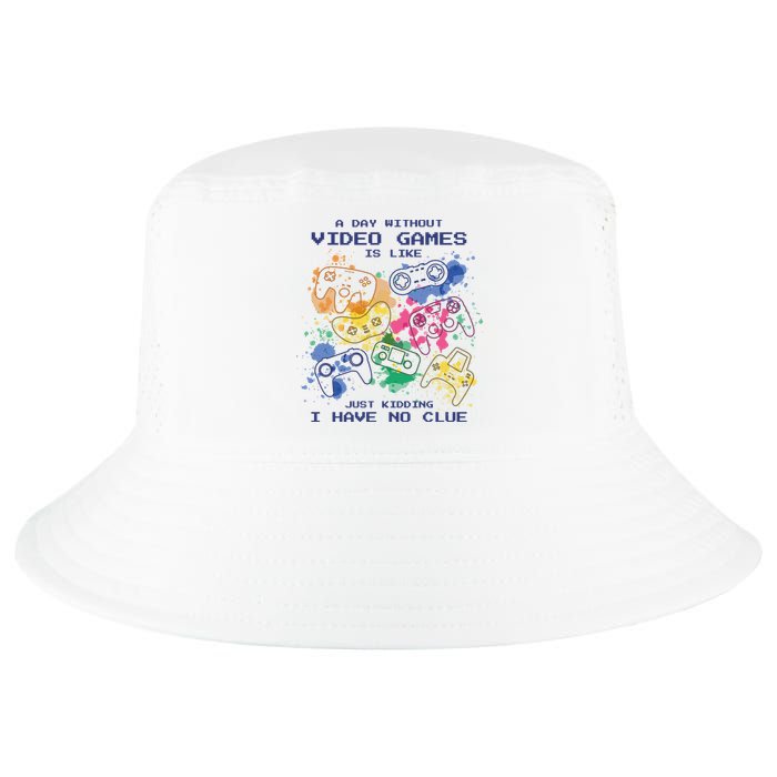 Day Without Video Games No Clue Cool Comfort Performance Bucket Hat