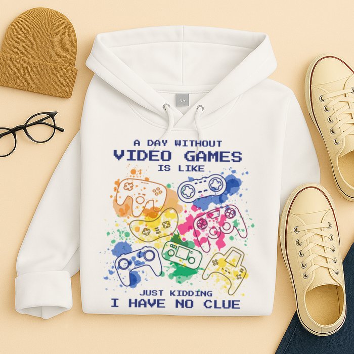 Day Without Video Games No Clue Hoodie