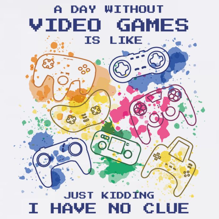 Day Without Video Games No Clue Flat Bill Trucker Hat