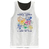 Day Without Video Games No Clue Mesh Reversible Basketball Jersey Tank