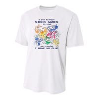 Day Without Video Games No Clue Youth Performance Sprint T-Shirt