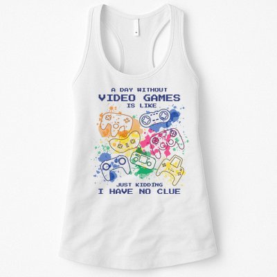 Day Without Video Games No Clue Womens Tank Top