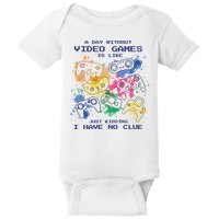 Day Without Video Games No Clue Baby Bodysuit