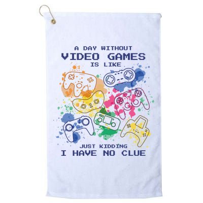 Day Without Video Games No Clue Golf Towel