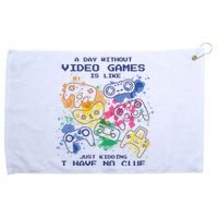 Day Without Video Games No Clue Grommeted Golf Towel