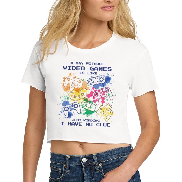 Day Without Video Games No Clue Crop Top