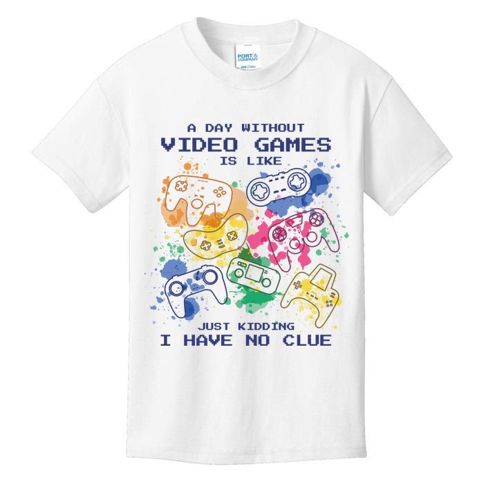 Day Without Video Games No Clue Kids T-Shirt