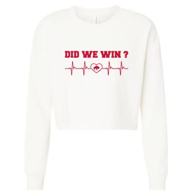 Did We Win Graphic Trending Tee Cropped Pullover Crew