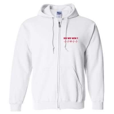 Did We Win Graphic Trending Tee Full Zip Hoodie