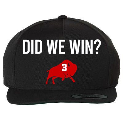 Did We Win Graphic Trending Tee Wool Snapback Cap