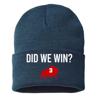 Did We Win Graphic Trending Tee Sustainable Knit Beanie