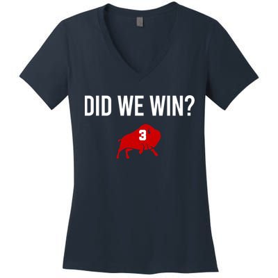 Did We Win Graphic Trending Tee Women's V-Neck T-Shirt