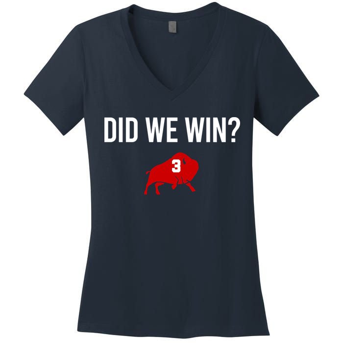Did We Win Graphic Trending Tee Women's V-Neck T-Shirt