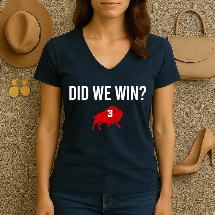 Did We Win Graphic Trending Tee Women's V-Neck T-Shirt