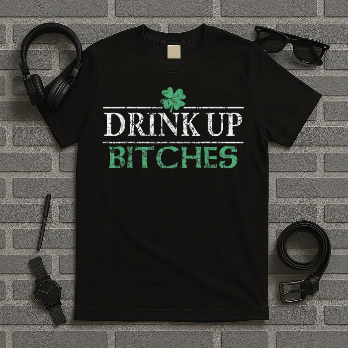 Drinks Well With Others St. Patrick's Day Drunk Beer Funny T-Shirt