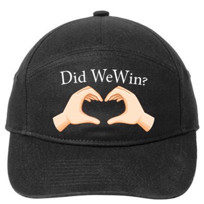 Did We Win Funny 7-Panel Snapback Hat