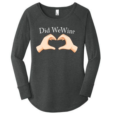 Did We Win Funny Women's Perfect Tri Tunic Long Sleeve Shirt