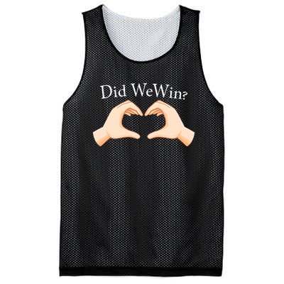 Did We Win Funny Mesh Reversible Basketball Jersey Tank