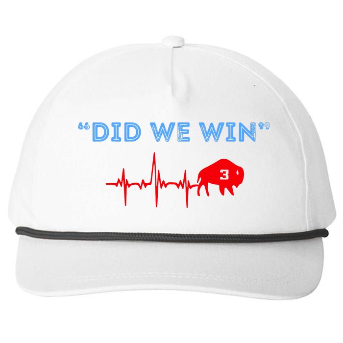 Did We Win Pray For Damar 3 Snapback Five-Panel Rope Hat