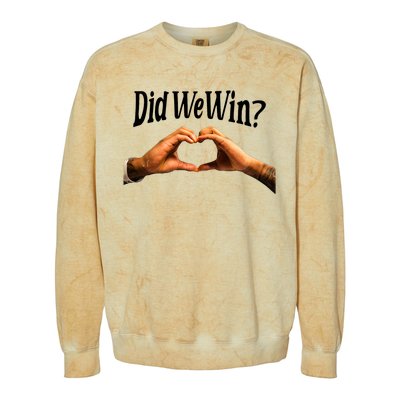 Did We Win We Are With You Love For 3 Colorblast Crewneck Sweatshirt