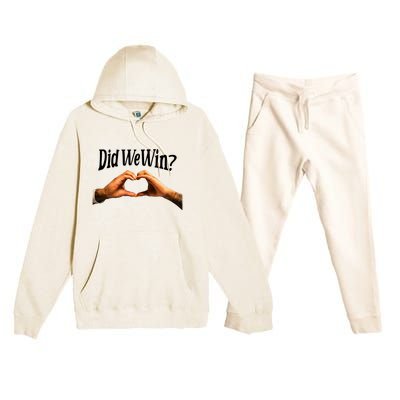 Did We Win We Are With You Love For 3 Premium Hooded Sweatsuit Set