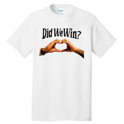 Did We Win We Are With You Love For 3 Tall T-Shirt