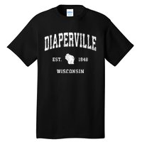 Diaperville Wisconsin Wi Vintage Athletic Sports Tall T-Shirt