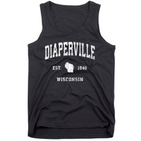 Diaperville Wisconsin Wi Vintage Athletic Sports Tank Top