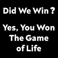 Did We Win? Yes You Won The Game Of Life Funny Design Button