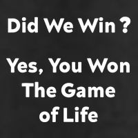 Did We Win? Yes You Won The Game Of Life Funny Design Hat
