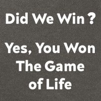 Did We Win? Yes You Won The Game Of Life Funny Design Cotton Canvas Backpack