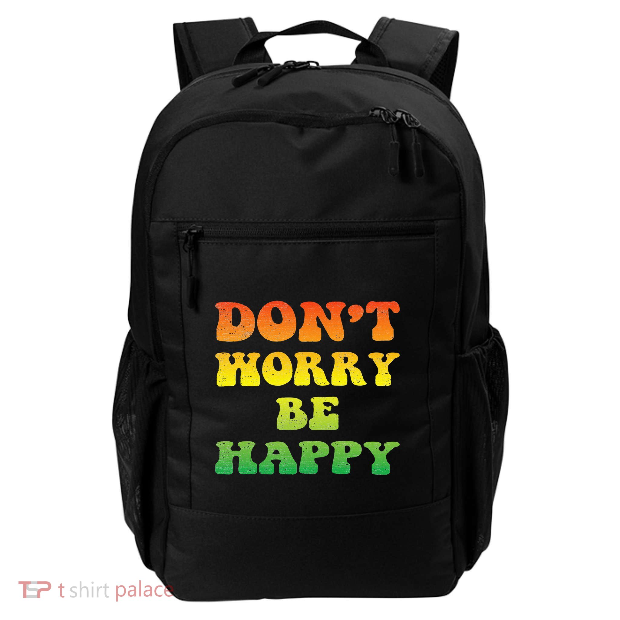 DonT Worry We Be Happy Retro Reggae Rasta Rastafari Jamaica Daily Commute Backpack