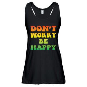 DonT Worry We Be Happy Retro Reggae Rasta Rastafari Jamaica Ladies Essential Flowy Tank