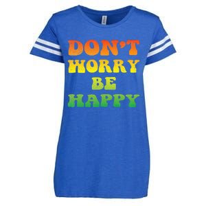 DonT Worry We Be Happy Retro Reggae Rasta Rastafari Jamaica Enza Ladies Jersey Football T-Shirt