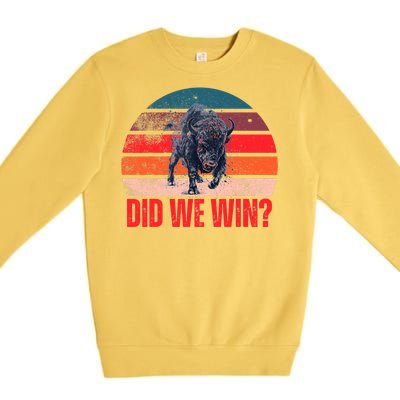 DID WE WIN Vintage Premium Crewneck Sweatshirt