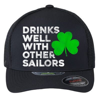 Drinks Well With Other Sailors Flexfit Unipanel Trucker Cap